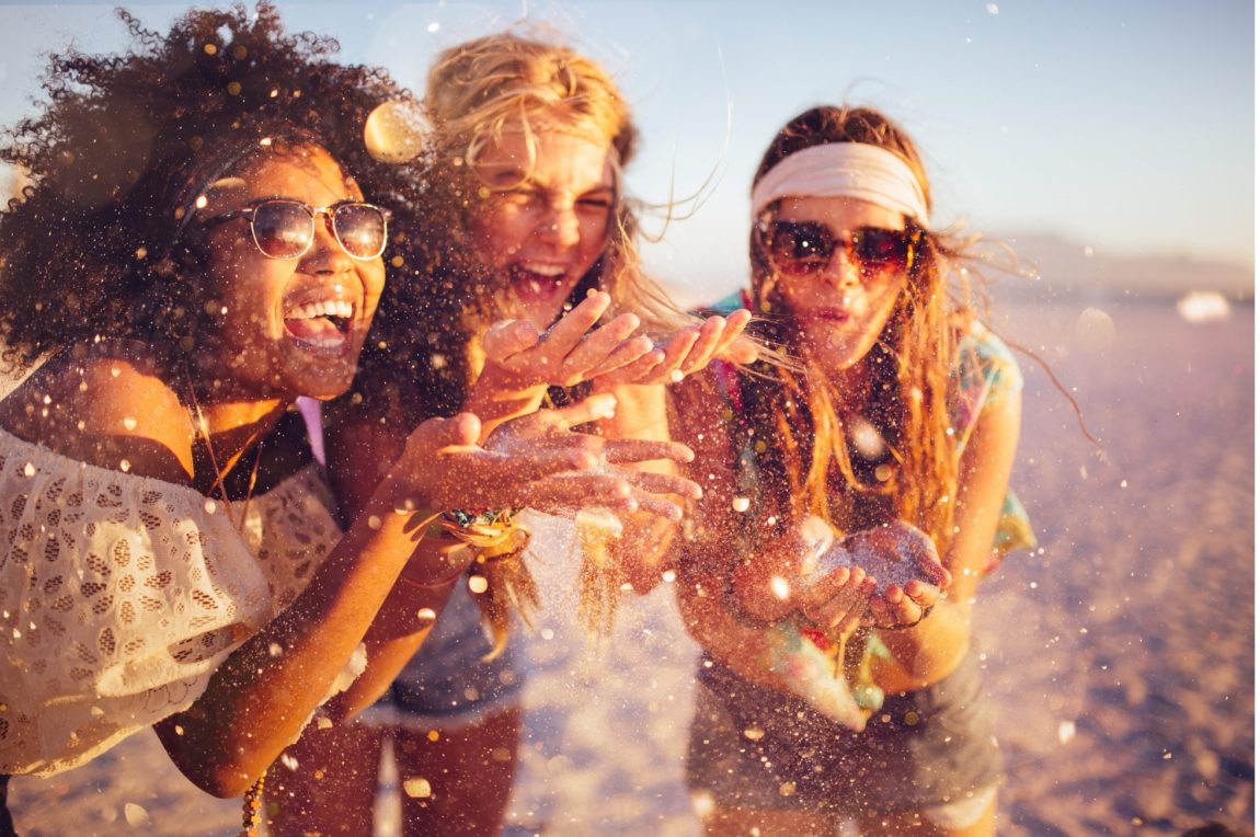 Three friends in Greece