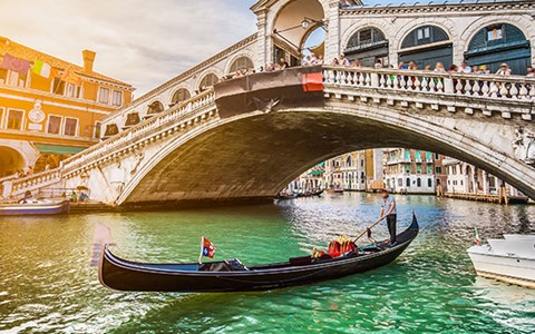 A gondala in Venice