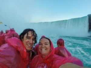 Getting soaked at the Niagara Falls