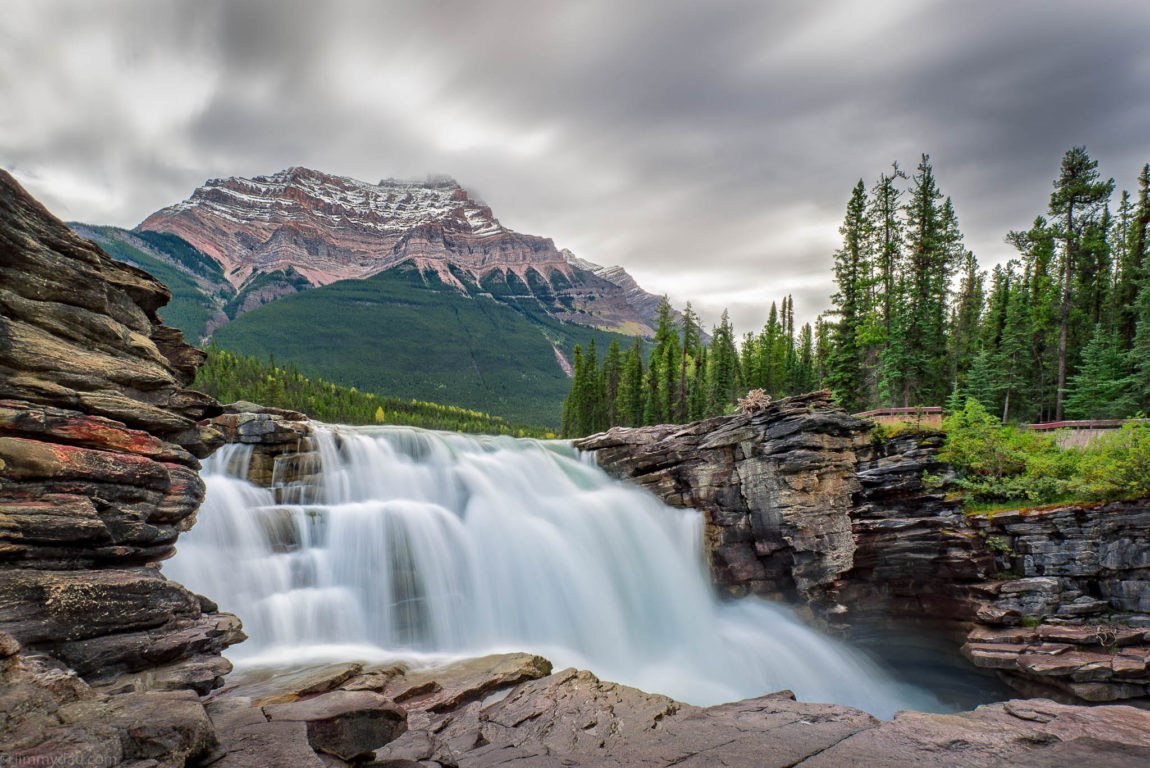 Athabasca Falls in Jasper National Park